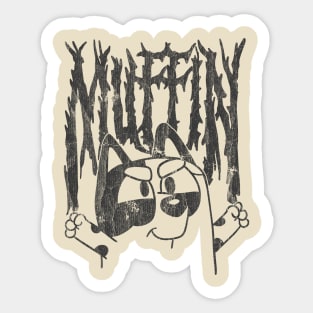 MUFFIN BLACK METAL VINTAGE Sticker